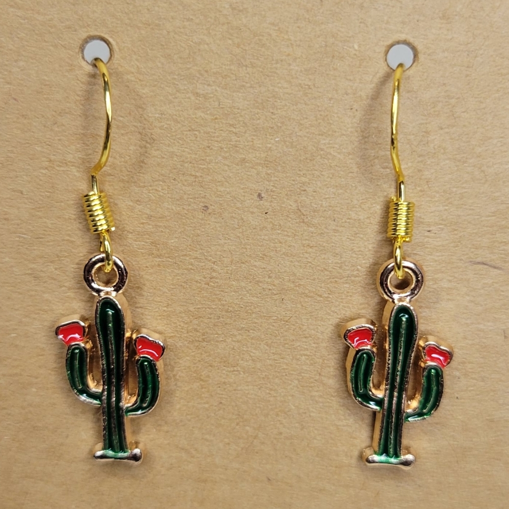 Blooming Saguaro Cactus Earrings